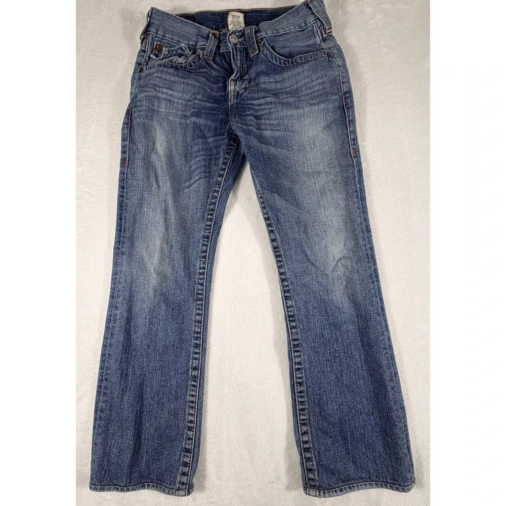 True Religion Jeans Men's Sz 30 Billy Bootcut Denim Medium Wash Blue Made In USA